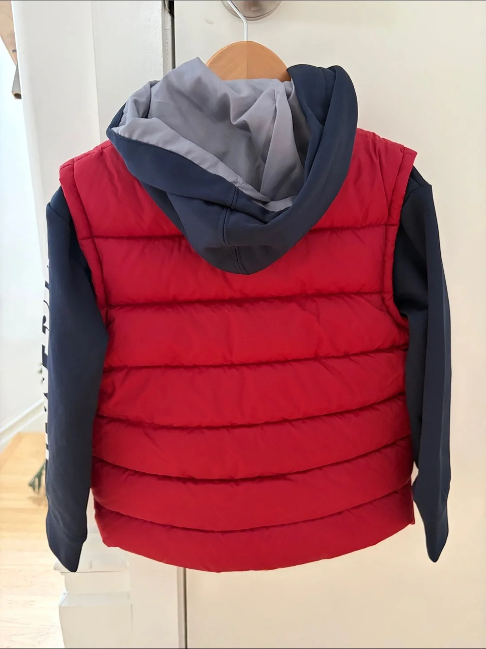 Nike kids red puffer vest jacket